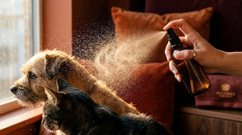 Xịt dưỡng ẩm là bước quan trọng để triệt tiêu tĩnh điện và cấp ẩm cho thú cưng.