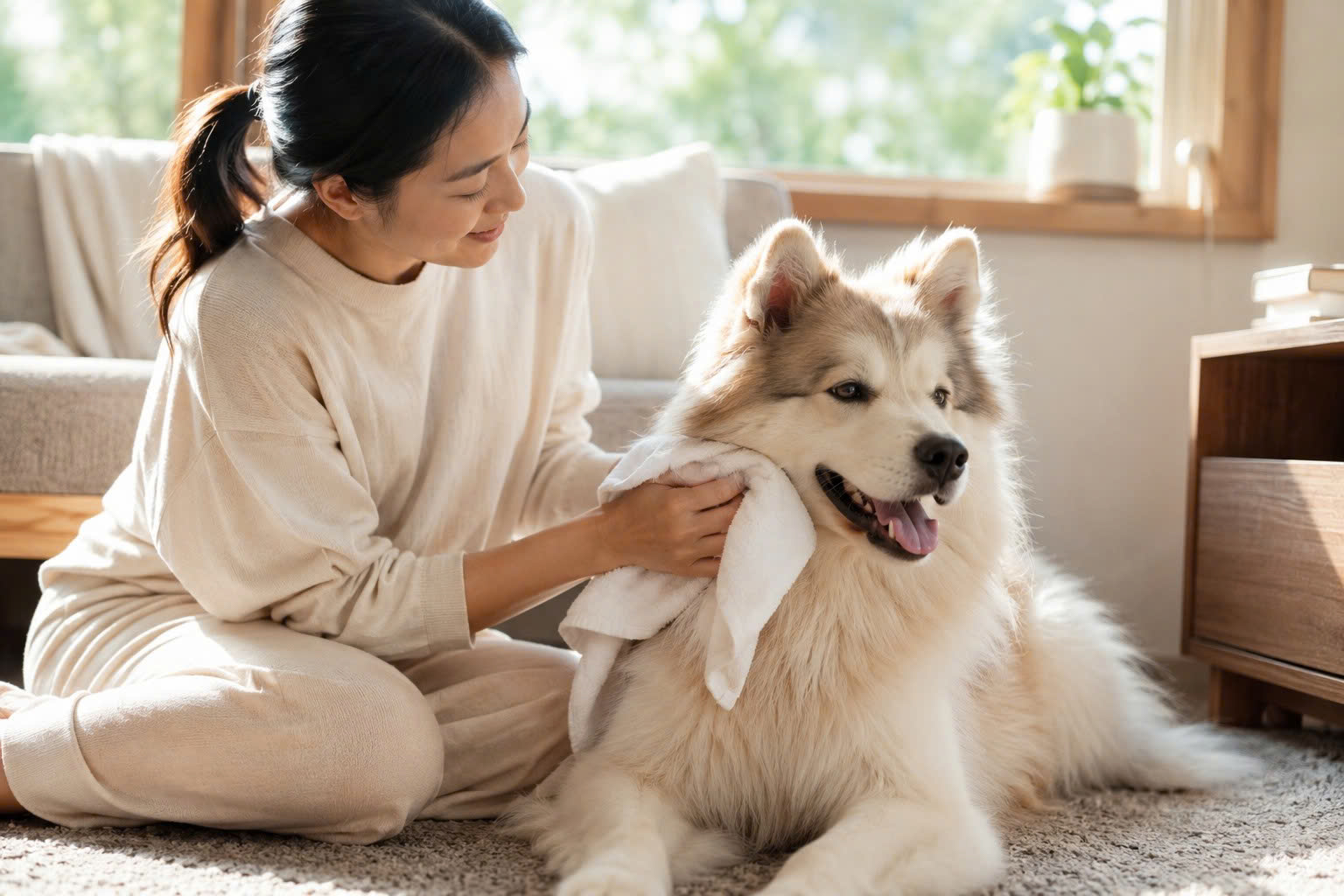 Thay đổi thói quen sang grooming dịu nhẹ giúp da có thời gian cân bằng lại và giữ lông sạch thoáng lâu hơn.