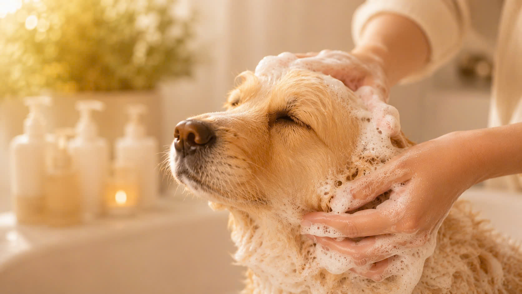 Thú cưng tận hưởng sự thư giãn tuyệt đối trong chu kỳ grooming định kỳ chuẩn Spa tại nhà.