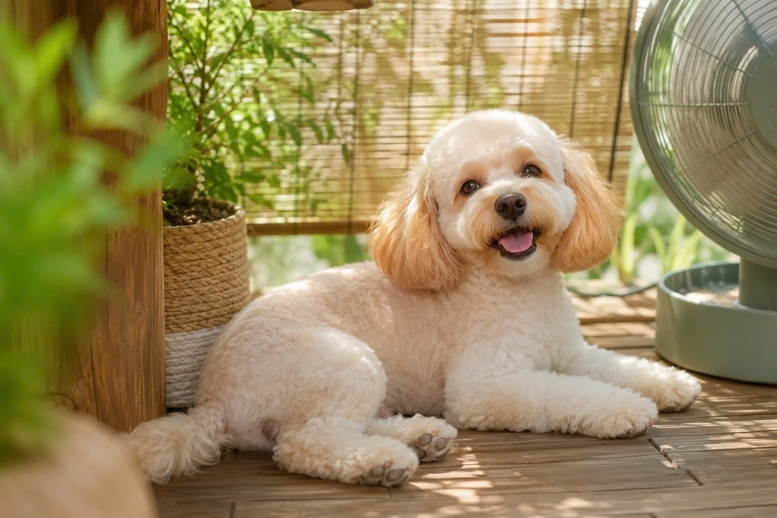 Chó mèo được cắt tỉa lông gọn gàng mùa hè giúp mát mẻ mà vẫn bảo vệ an toàn cho bề mặt biểu bì.
