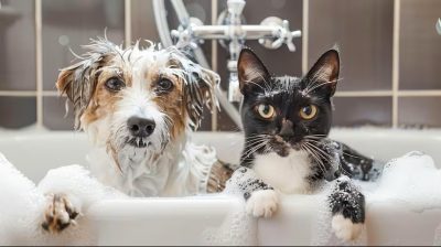 Chó và mèo được chăm sóc lông tại nhà bằng những cách phù hợp với từng loài.